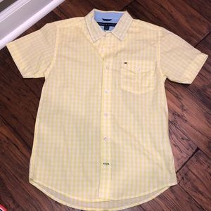 Boy’s Yellow Tommy Hilfiger Short Sleeve Button Up